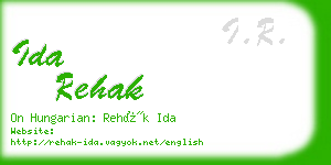 ida rehak business card